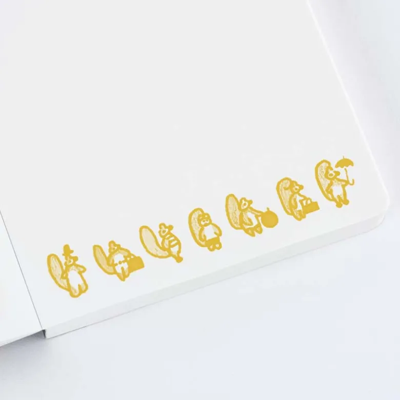 Hobonichi | Bloc De Notas Hobonichi Papers 100%ORANGE: Squirrel Appears