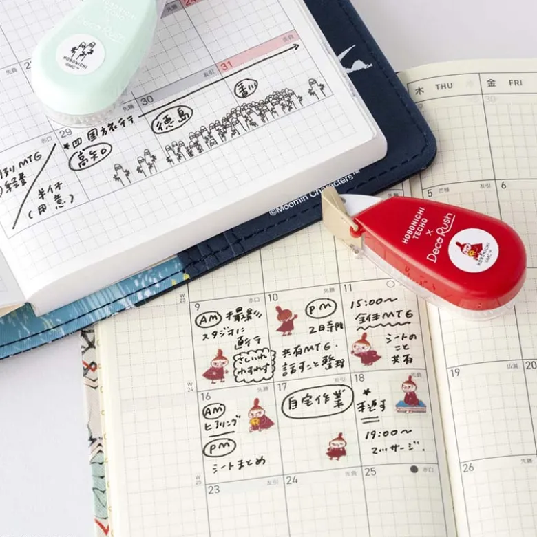 Hobonichi | Cinta Decorativa Deco Rush Plus x Hobonichi Moomin Little My Strolls Along