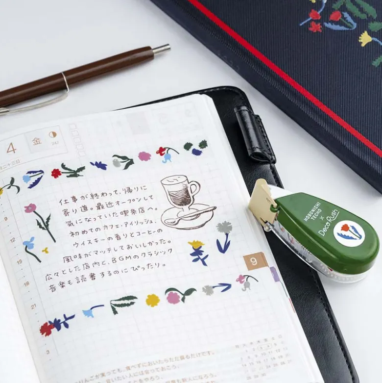 Hobonichi | Cinta Decorativa Deco Rush Plus x Hobonichi Yoshie Watanabe: Petit Bloom