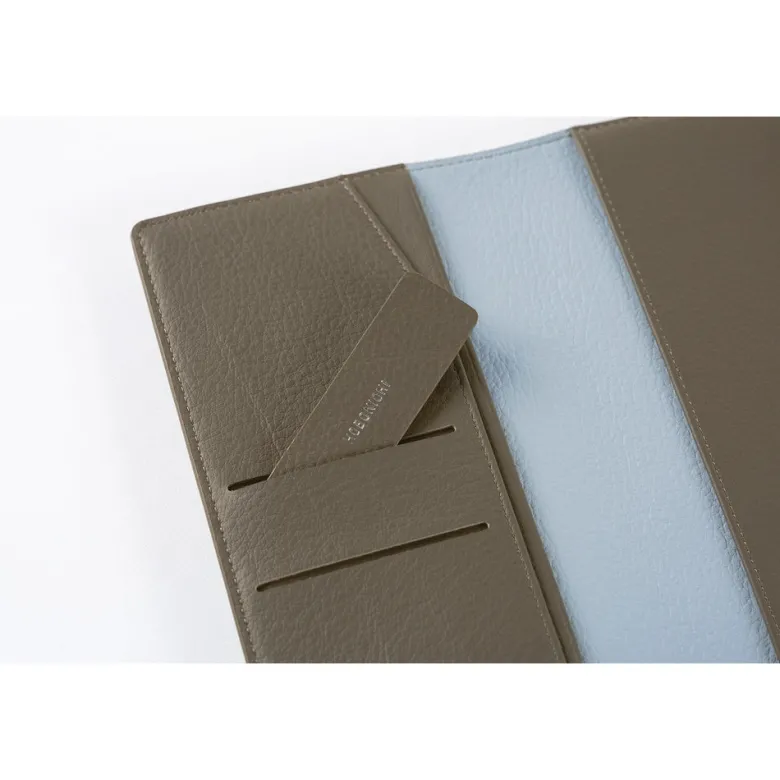 Hobonichi | Funda Hobonichi Weeks Leather: Taut (Gray & Light Blue)