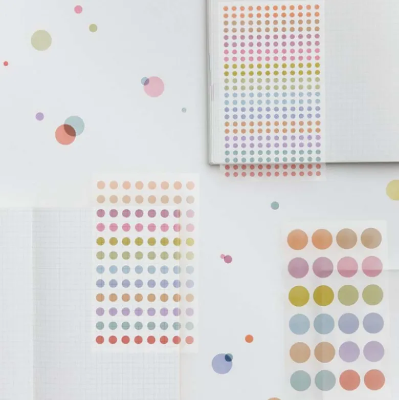 Hobonichi | Pegatinas TSUKI no IRO: Transparent Dot Stickers (3.5mm)