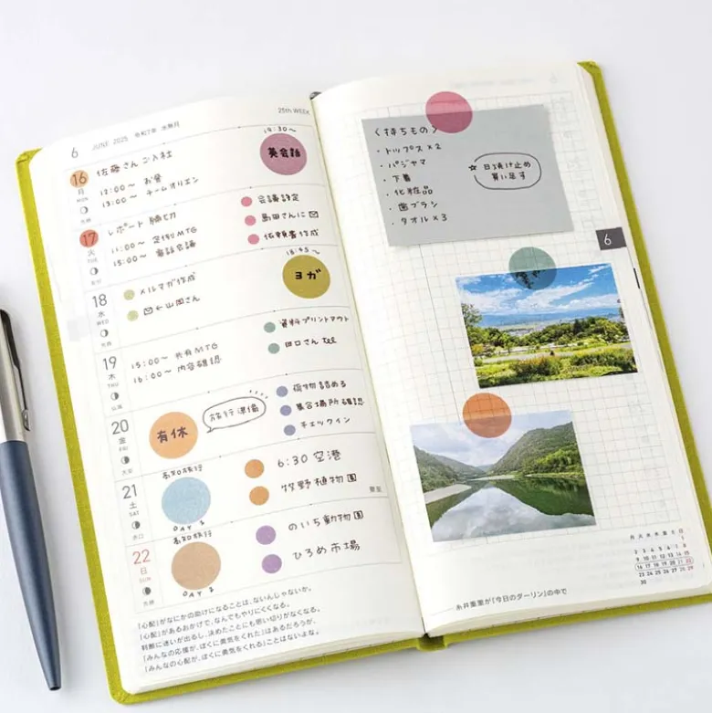 Hobonichi | Pegatinas TSUKI no IRO: Transparent Dot Stickers (6mm)