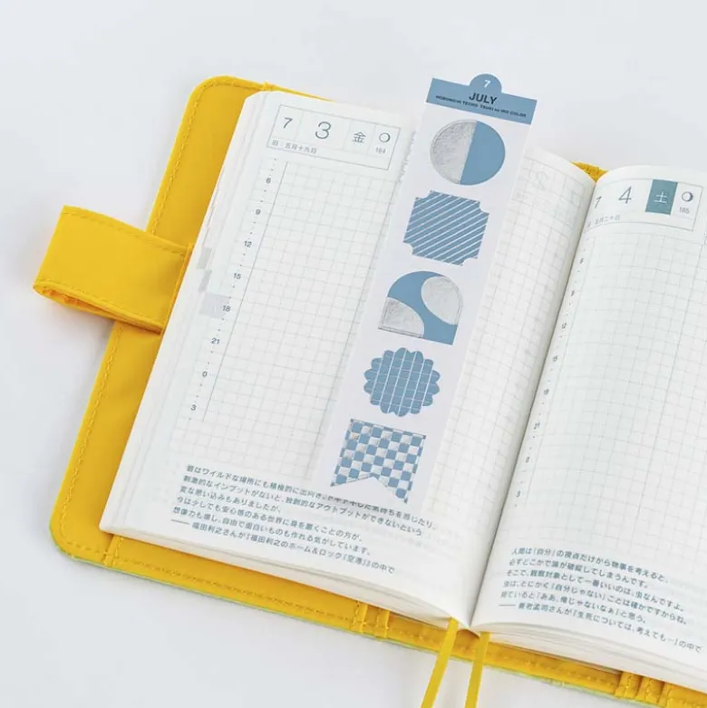 Hobonichi | Pegatinas TSUKI no IRO: Bookmark-Style