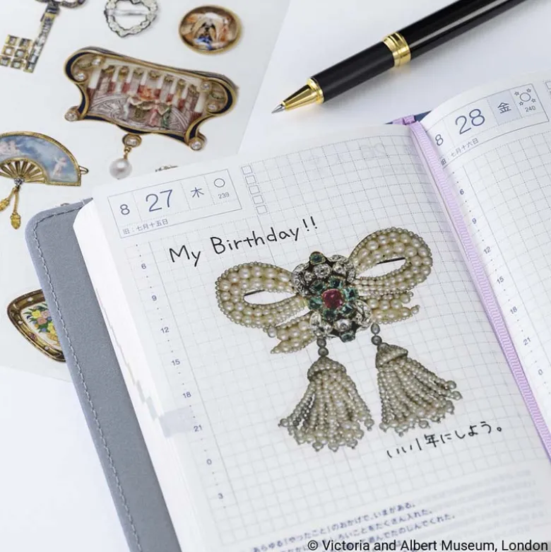 Hobonichi | Pegatinas V&A Series: Almost Actual-Size Jewellery