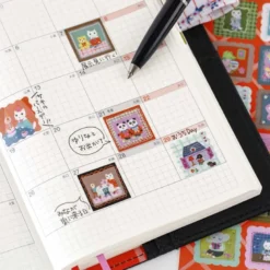 Hobonichi | Pegatinas Yumi Kitagishi Daily Life of White Cat