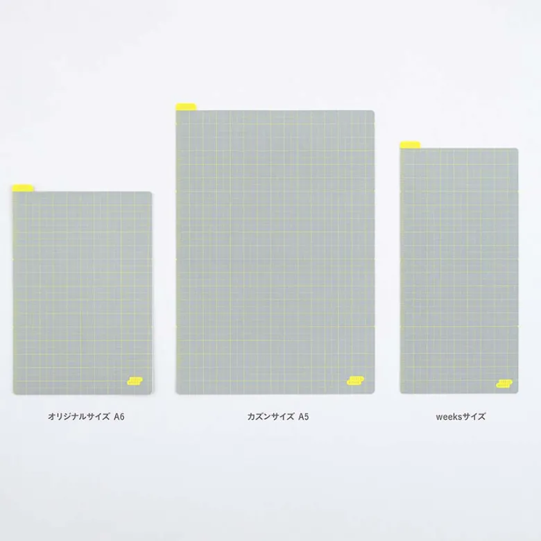 Hobonichi | Plantilla de Escritura Pencil Board A6 Ice Gray x Yellow