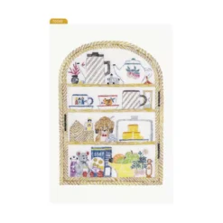 Hobonichi | Plantilla de Escritura Pencil Board A6 Iyo Okumi: Happy Tea Time - Teapot Shelf