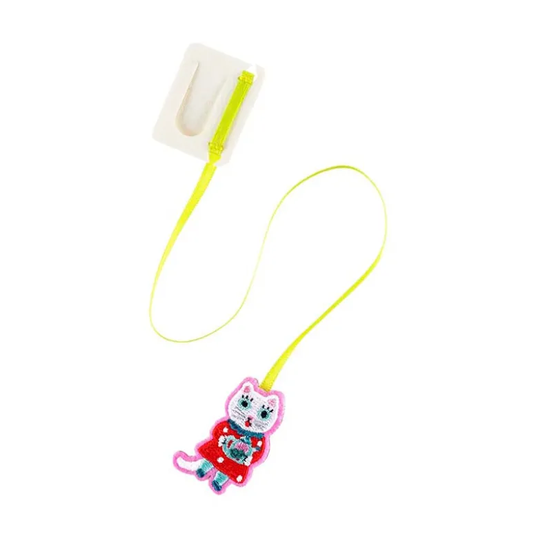 Hobonichi | Punto de Libro Clip Bordado Yumi Kitagishi White Cat