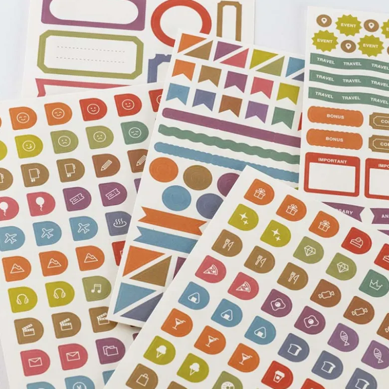 Hobonichi | Set de Pegatinas TSUKI no IRO Schedule