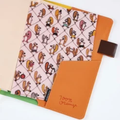 Hobonichi | Set de 2 Portafolios A5 100%ORANGE (Squirrel Squadron)