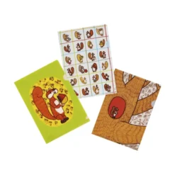 Hobonichi | Set de 2 Portafolios A6 100%ORANGE (Squirrel’s Moving Day)