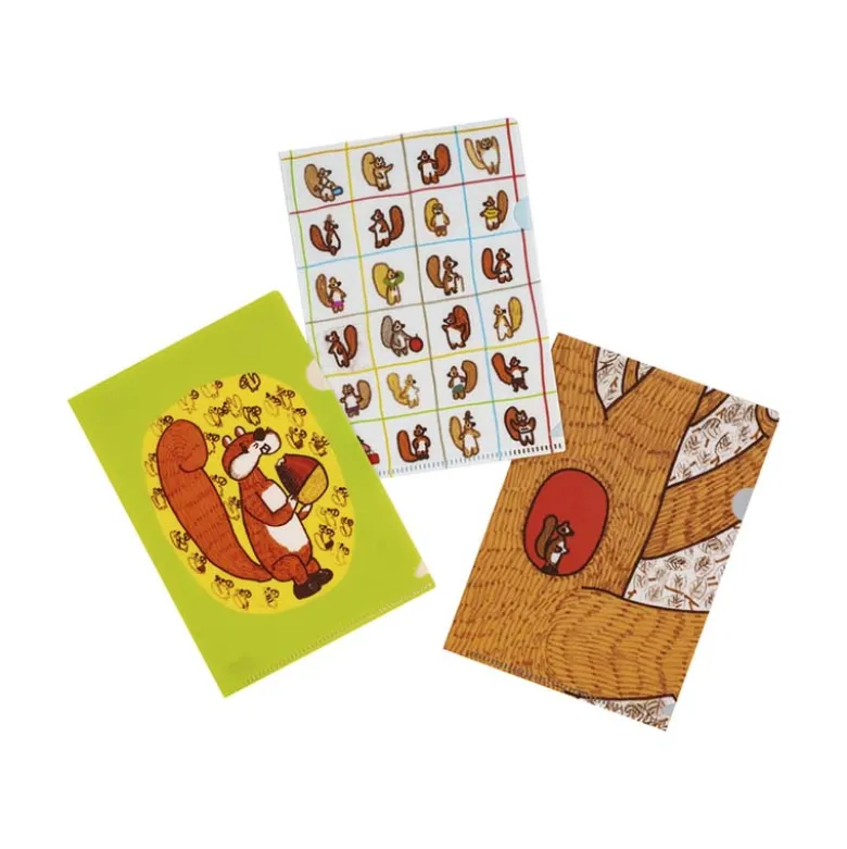 Hobonichi | Set de 2 Portafolios A6 100%ORANGE (Squirrel’s Moving Day)