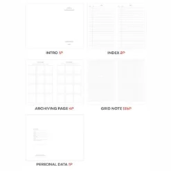 Iconic | Cuaderno Solitude B6 Navy (Cuadros)