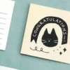Iconic | Mini Tarjeta de Felicitación Doodle Congratulations Blue