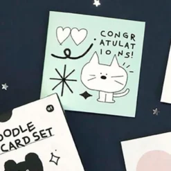 Iconic | Mini Tarjeta de Felicitación Doodle Congratulations Mint