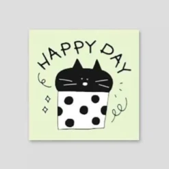 Iconic | Mini Tarjeta de Felicitación Doodle Happy Day Green