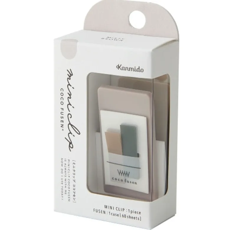 Kanmido | Mini Clip con Marcapáginas Coco Fusen Misty Brown