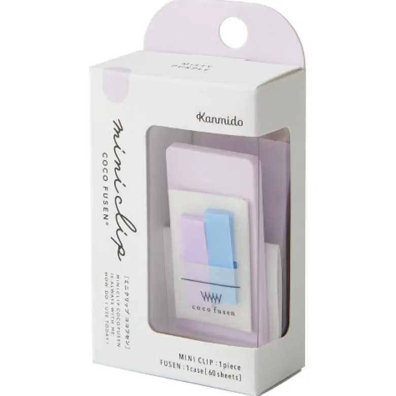 Kanmido | Mini Clip con Marcapáginas Coco Fusen Misty Purple
