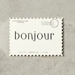Katie Leamon | Postal Vintage Type Bonjour