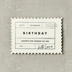Katie Leamon | Postal Vintage Type Celebrate Birthday