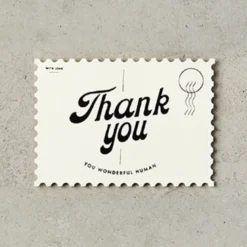 Katie Leamon | Postal Vintage Type Thank You