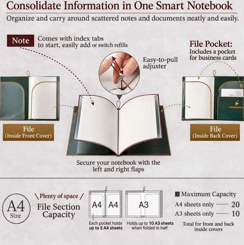 King Jim | Cuaderno Archivador Filing Note A4 Navy