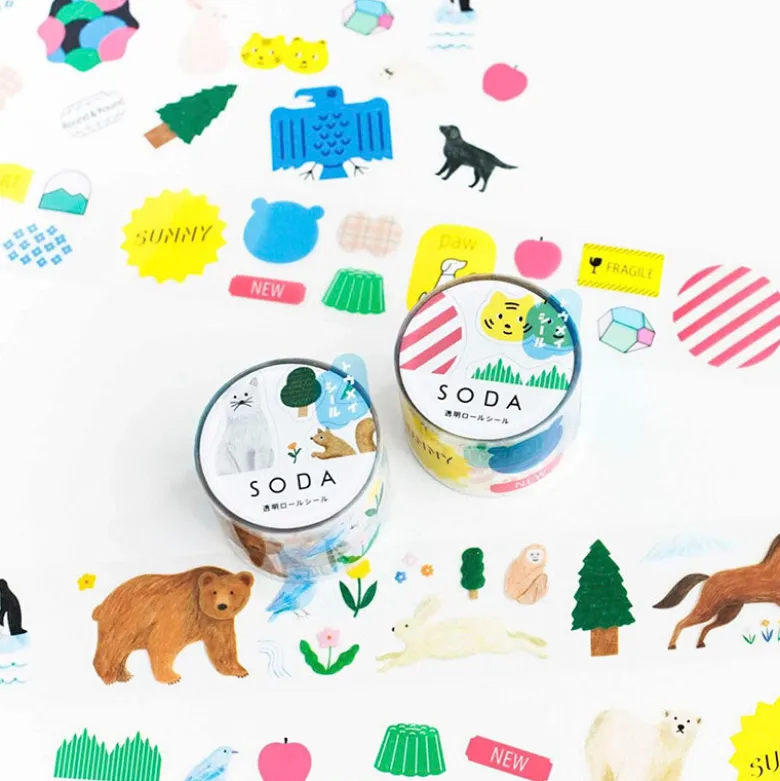 King Jim | Pegatinas en Rollo SODA Transparent Variety (30mm)