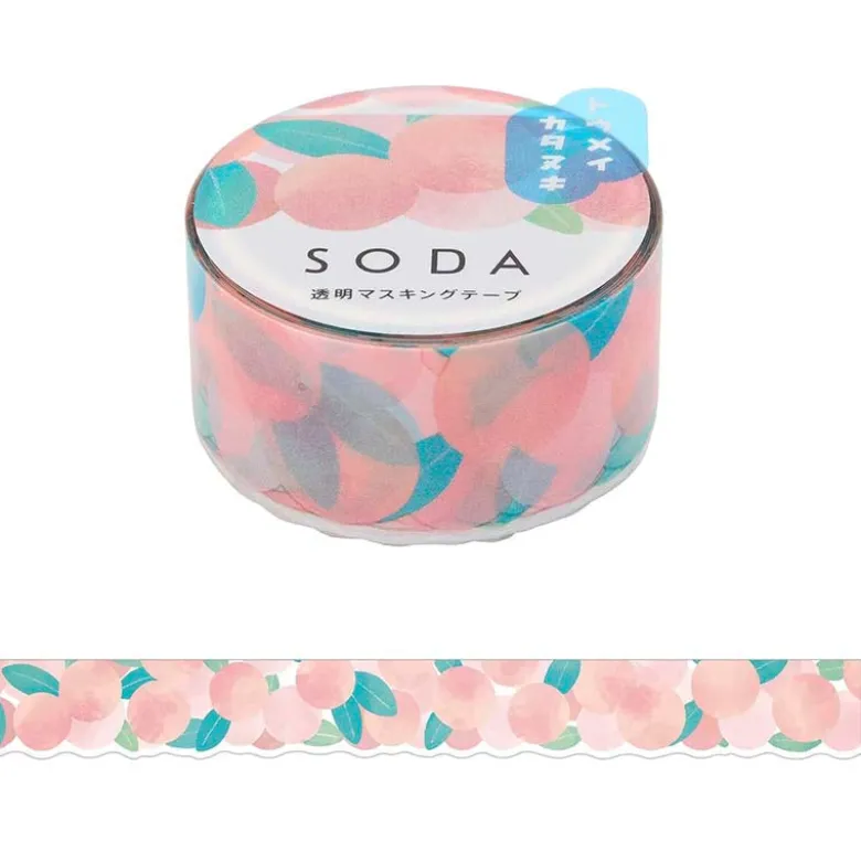 King Jim | SODA Transparent Pet Tape Peach (20mm)