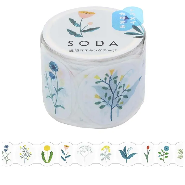 King Jim | SODA Transparent Pet Tape Wildflower (30mm)