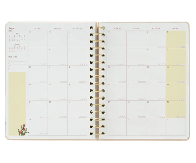 Kokonote | Agenda Escolar Bambina Latte Blossom 2026-2027 (Semanal)