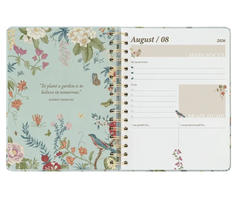 Kokonote | Agenda Escolar Bambina Seasonal Flowers 2026-2027 (Semanal)