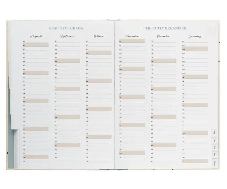 Kokonote | Agenda Escolar Gaia Cloud Dots 2026-2027 (Semanal)