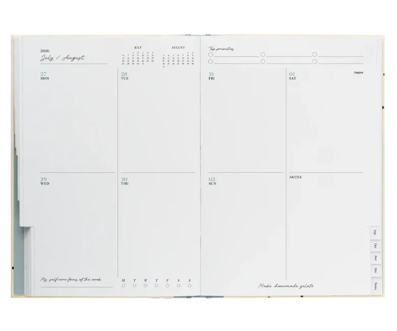 Kokonote | Agenda Escolar Gaia Cloud Dots 2026-2027 (Semanal)