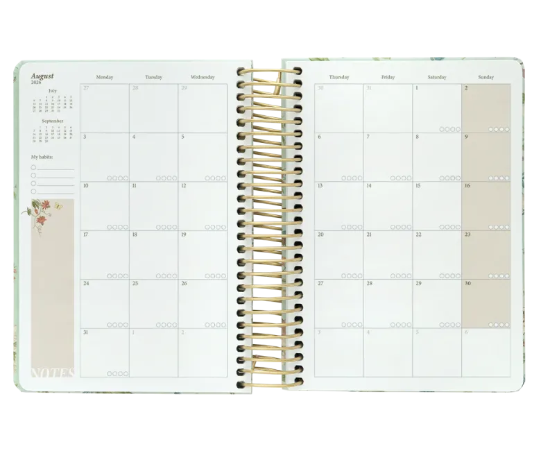 Kokonote | Agenda Escolar Muse Seasonal Flowers 2026-2027 (Diaria)