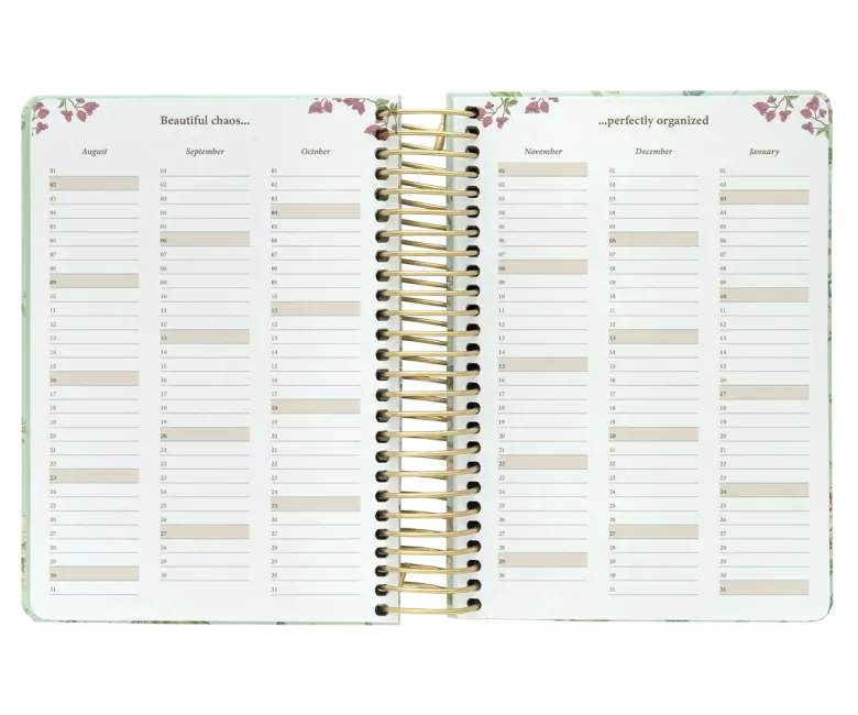 Kokonote | Agenda Escolar Muse Seasonal Flowers 2026-2027 (Diaria)