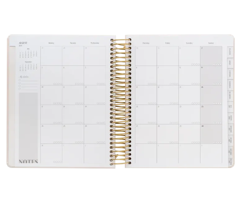 Kokonote | Agenda Escolar Olympia Powder Pink 2026-2027 (Semanal)