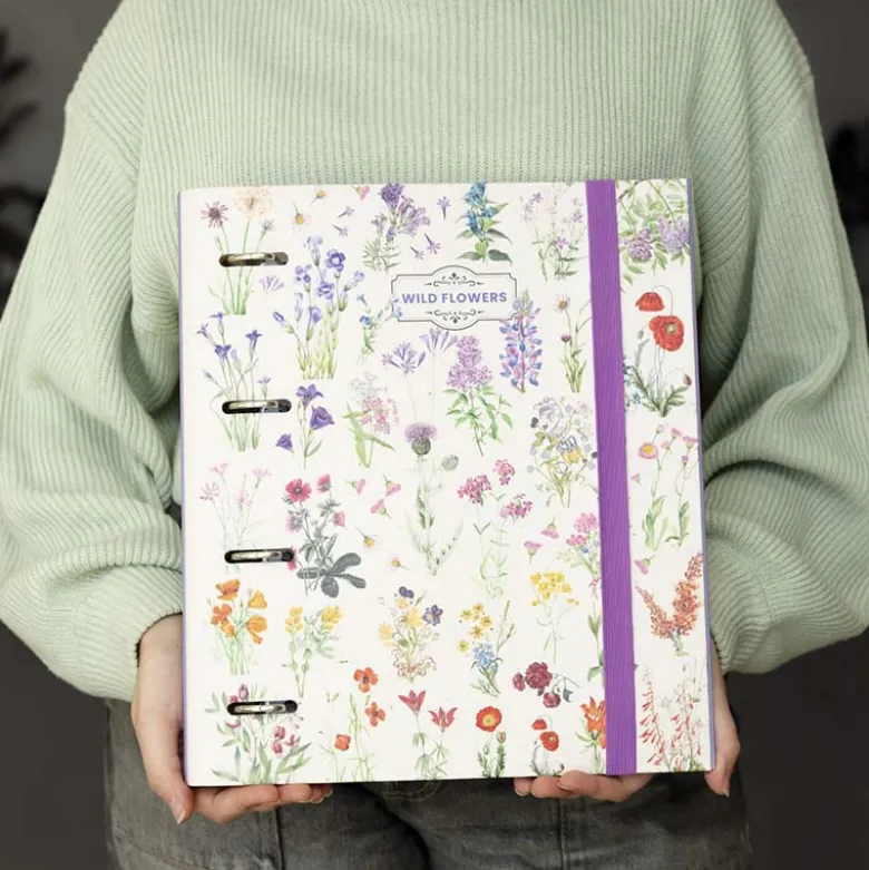 Kokonote | Carpeta de 4 Anillas A4 Wild Flowers