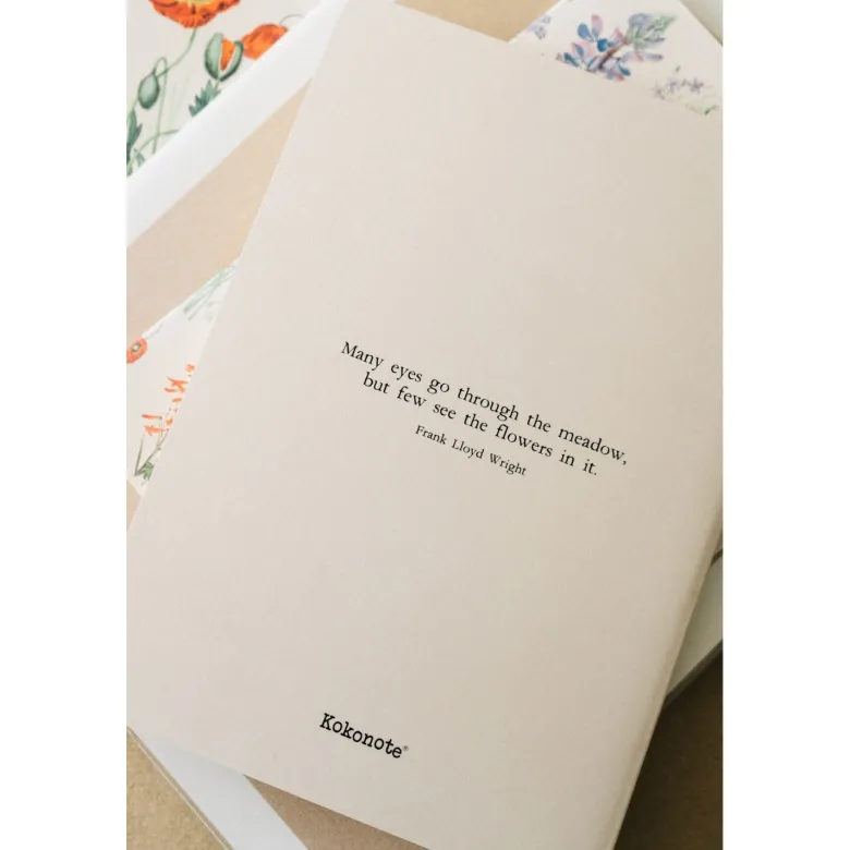 Kokonote | Pack de 3 Cuadernos A5 Botanical Wild Flowers
