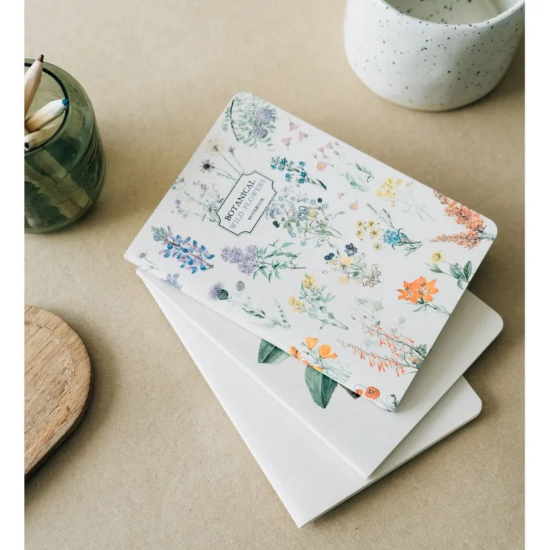 Kokonote | Pack de 3 Cuadernos A6 Botanical Wild Flowers