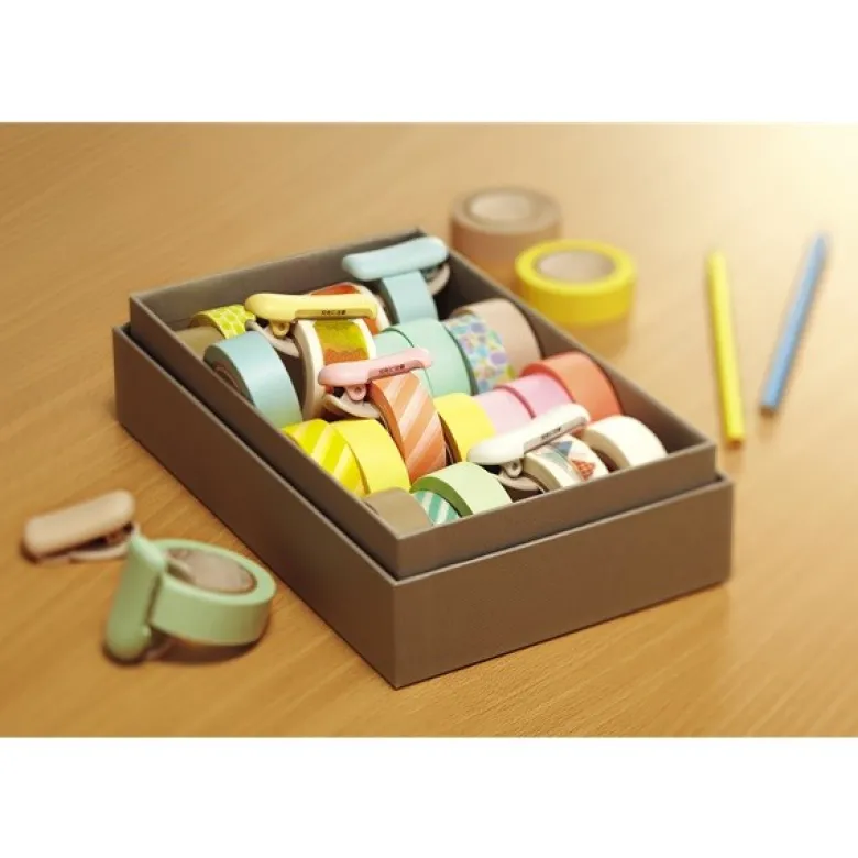 Kokuyo | Cortador de Washi Tape Karu-Cut Beige (20-25mm)