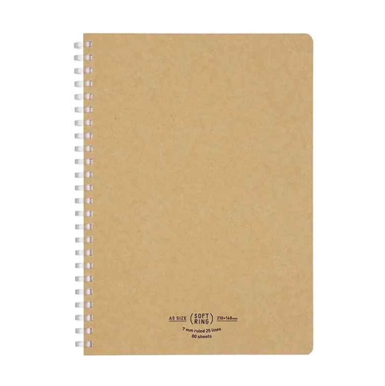 Kokuyo | Cuaderno Soft Ring A5 Natural Beige (Rayas)