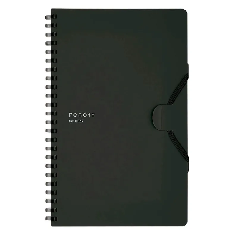 Kokuyo | Cuaderno Soft Ring Penott A5 Black (Cuadros)