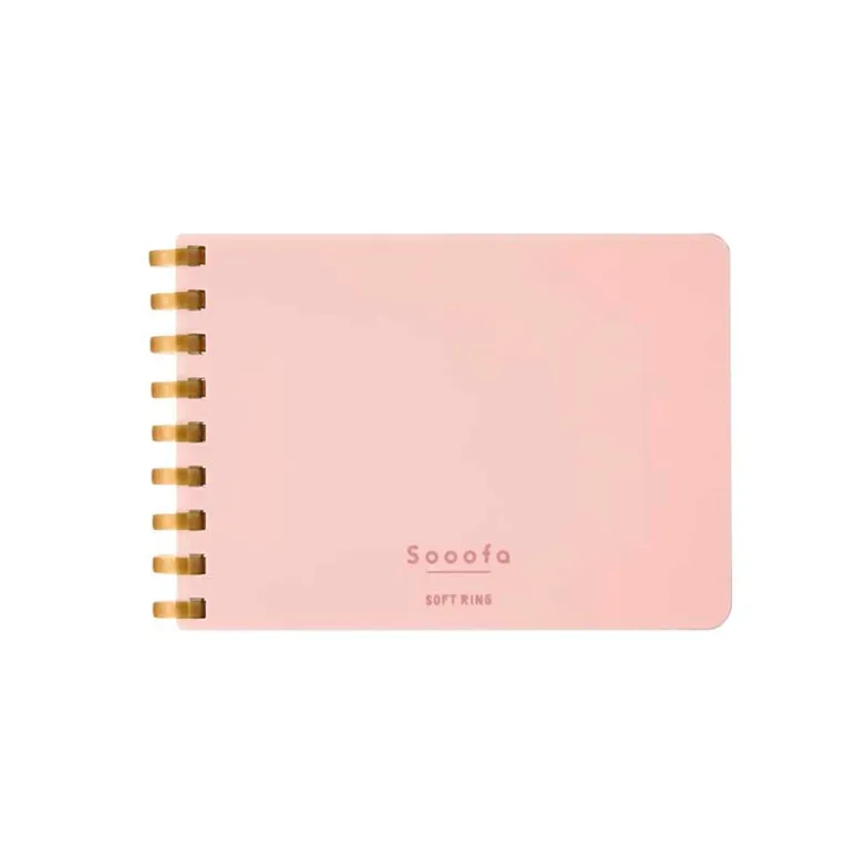 Kokuyo | Cuaderno Soft Ring Sooofa A7 Pink (Cuadros)