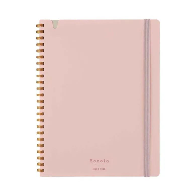 Kokuyo | Cuaderno Soft Ring Sooofa A5 Pink (Cuadros)