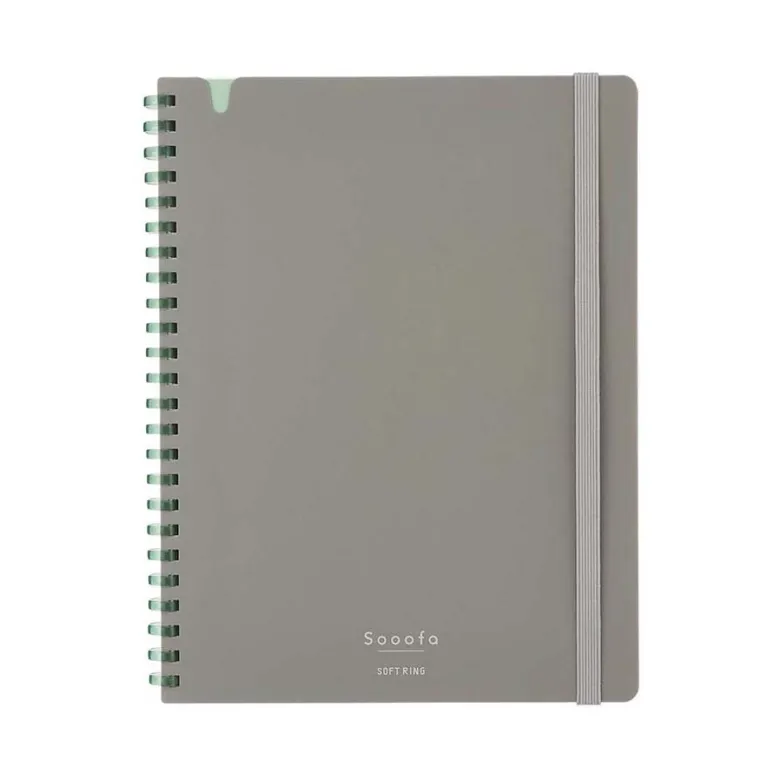 Kokuyo | Cuaderno Soft Ring Sooofa A5 Warm Gray (Cuadros)