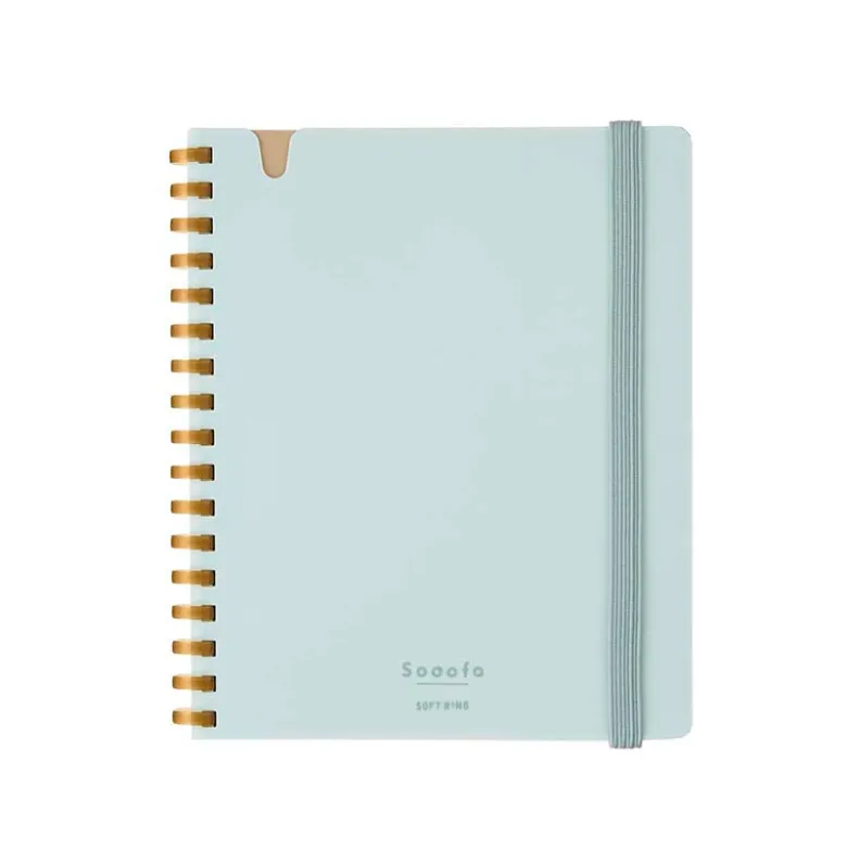 Kokuyo | Cuaderno Soft Ring Sooofa A6 Blue (Cuadros)
