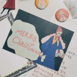La Dolce Vita | Postal Christmas Red Hat