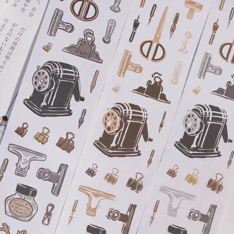 Loi Design | Pegatinas en Rollo Retro Stationery Die-Cut Paper Tape (1 metro)