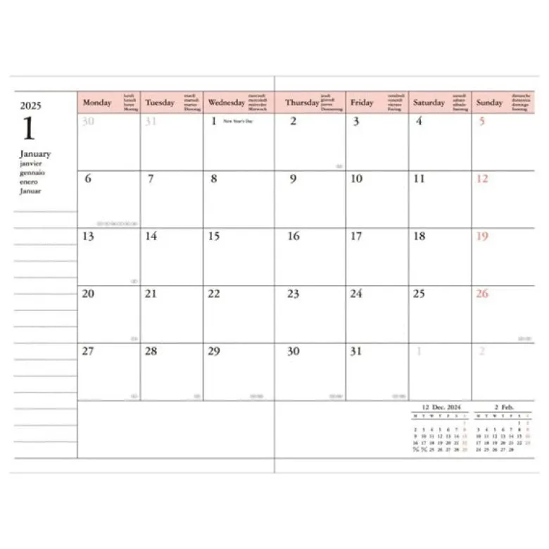 MARK'S | Agenda A6 Cherry Blossom 2026-2027 (Semanal)