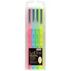 Marvy Uchida | Set de Bolígrafos Le Pen Neon (4pc)